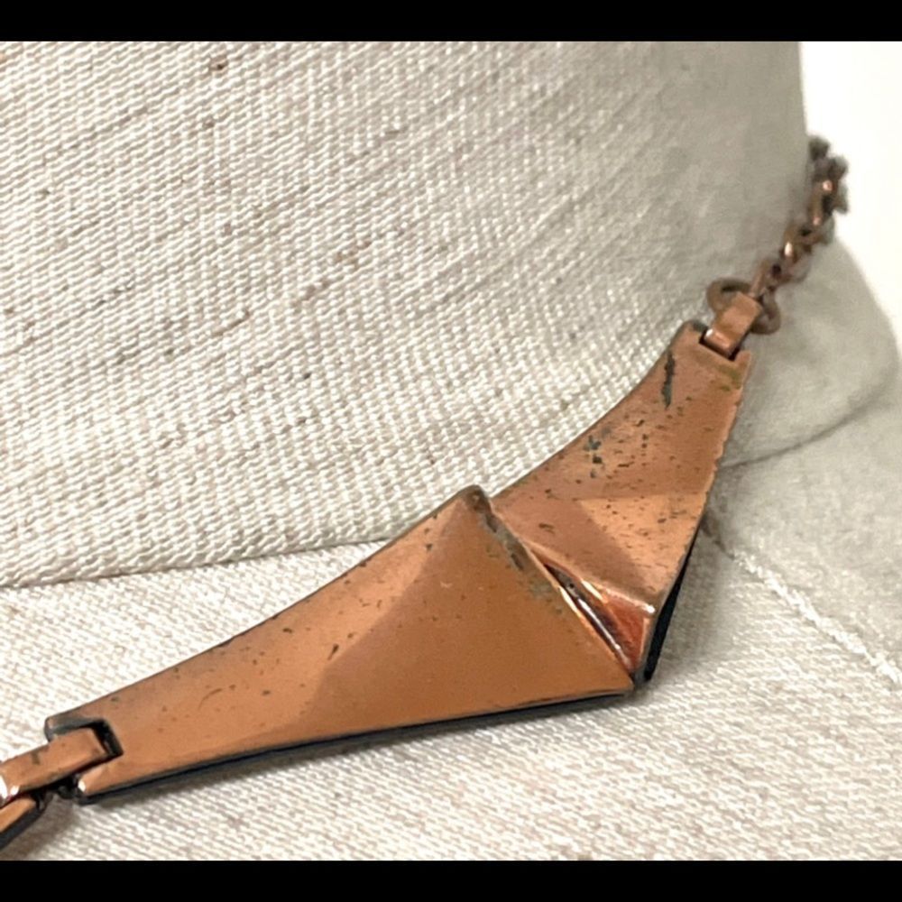 Renoir Copper  mid century link design choker necklace - Picture 8 of 11